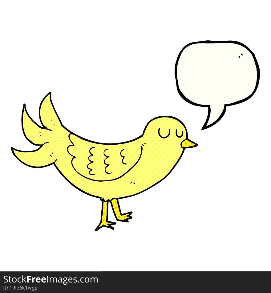 Comic Book Speech Bubble Cartoon Bird