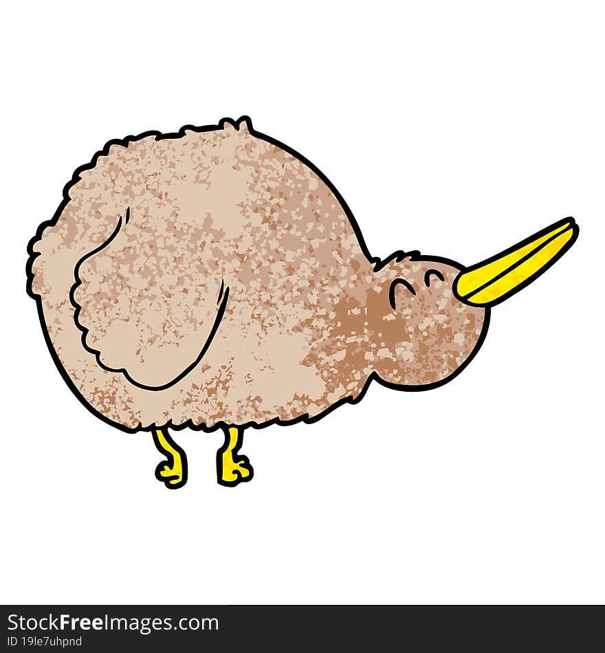 cartoon kiwi bird. cartoon kiwi bird