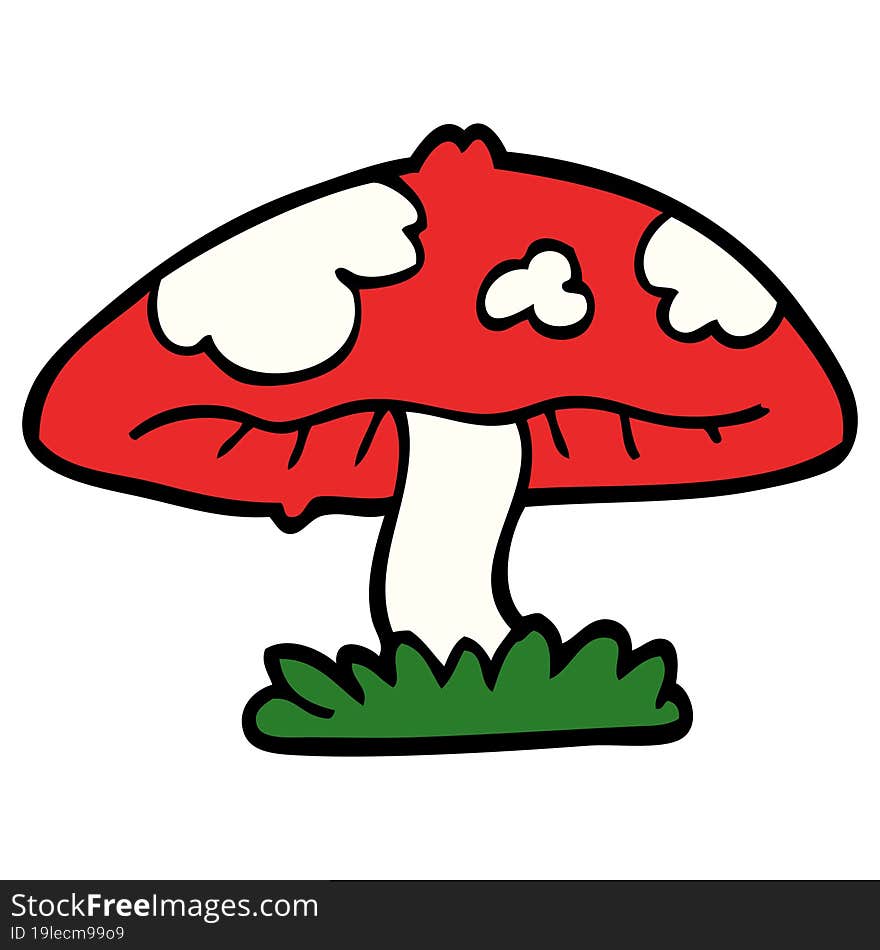 cartoon doodle mushroom