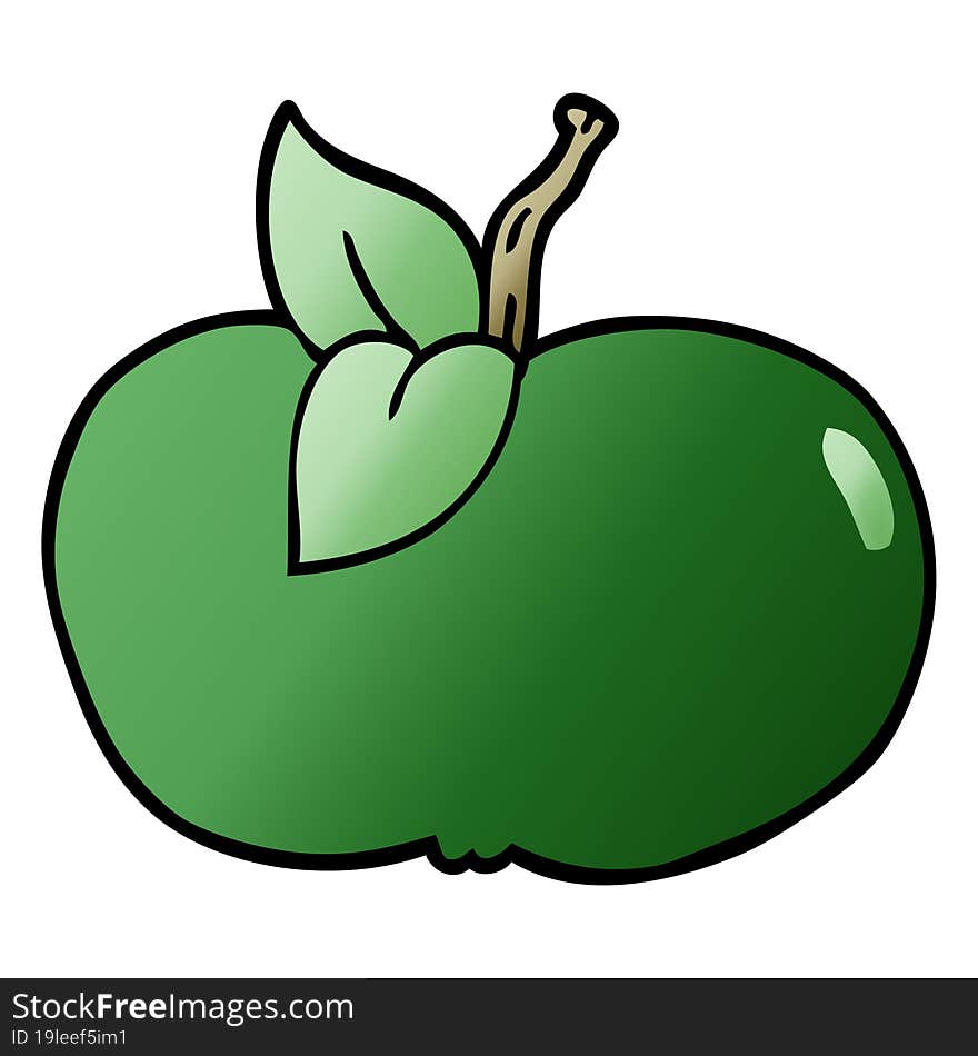 Cartoon Doodle Juicy Apple