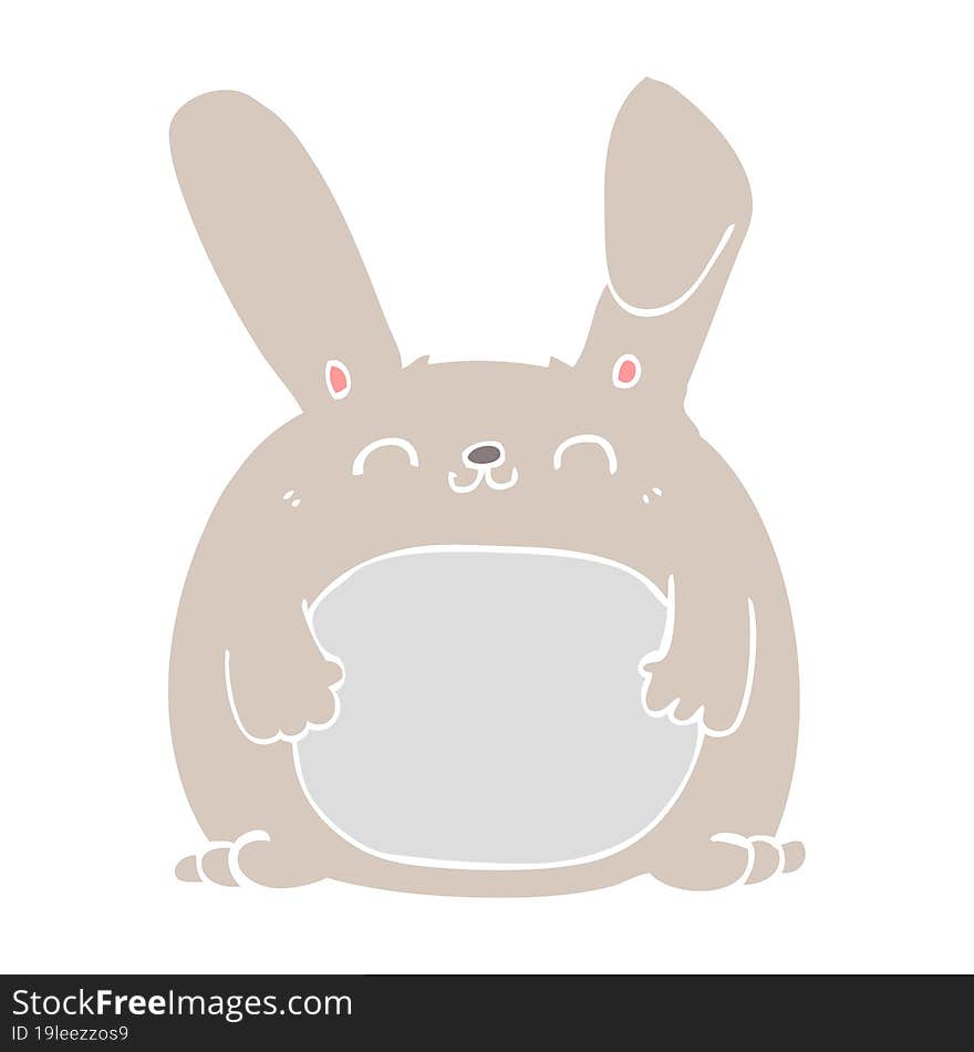 flat color style cartoon rabbit