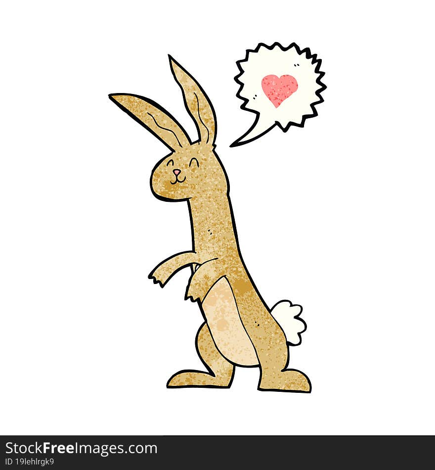 cartoon rabbit in love