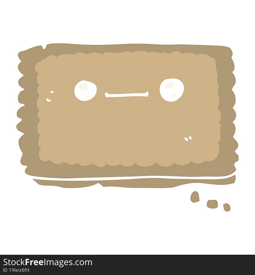 Flat Color Style Cartoon Biscuit