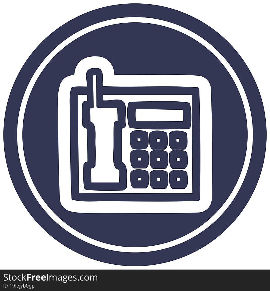 office telephone circular icon