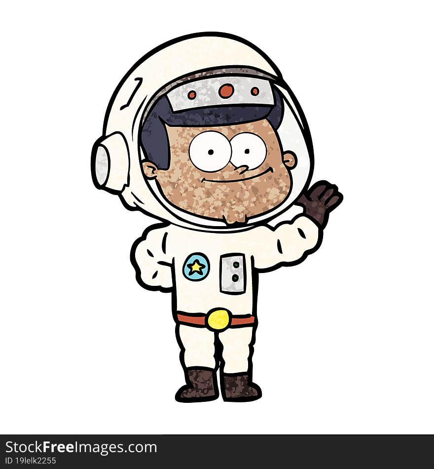 happy astronaut cartoon. happy astronaut cartoon