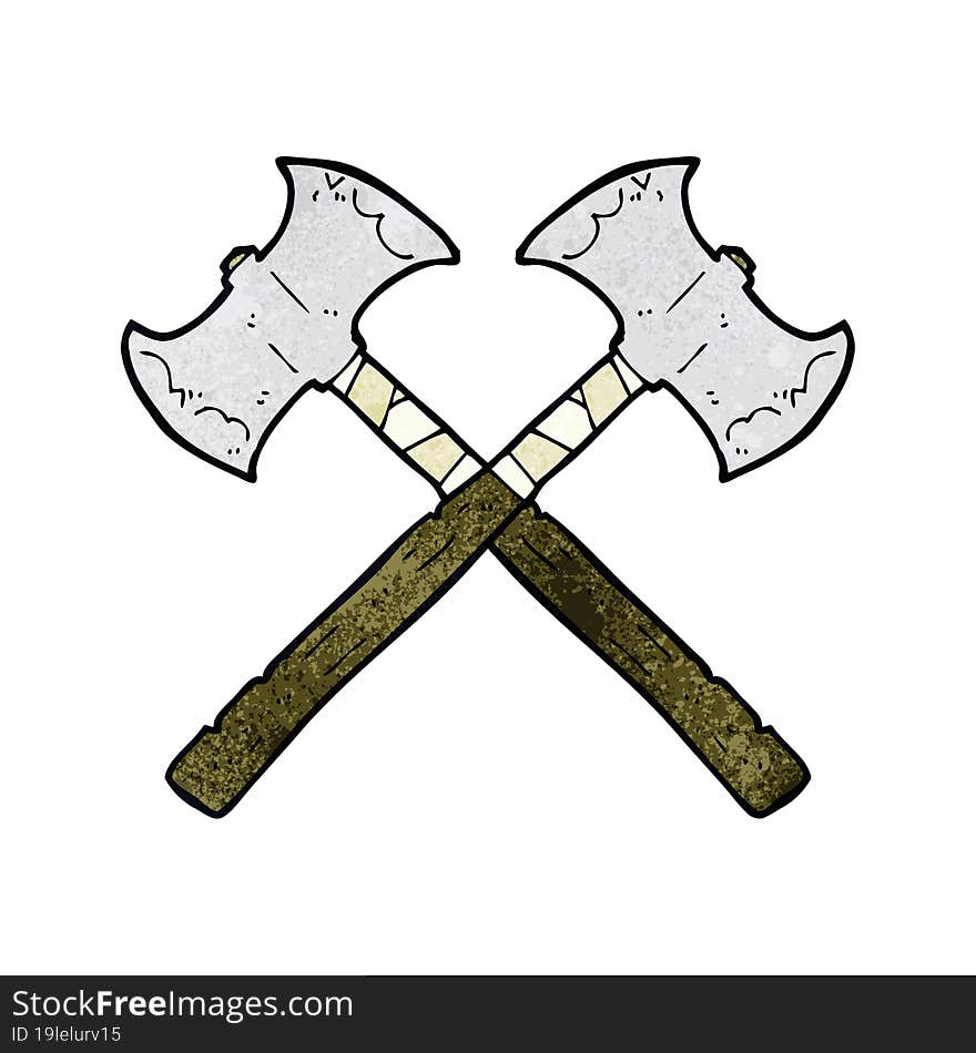 cartoon crossed axes