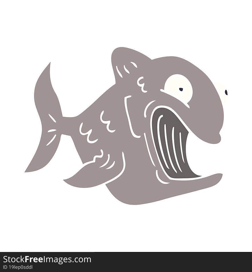 funny cartoon doodle fish