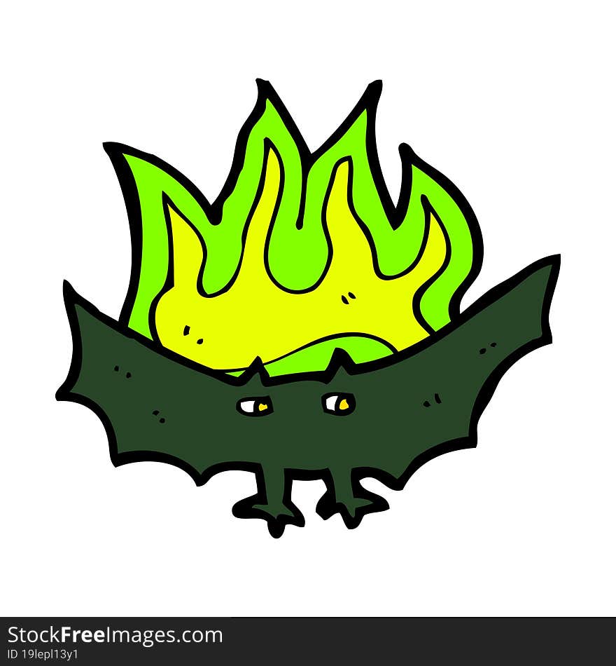 cartoon spooky vampire bat