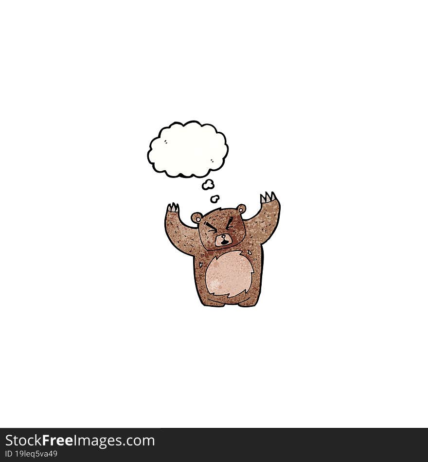 angry cartoon bear