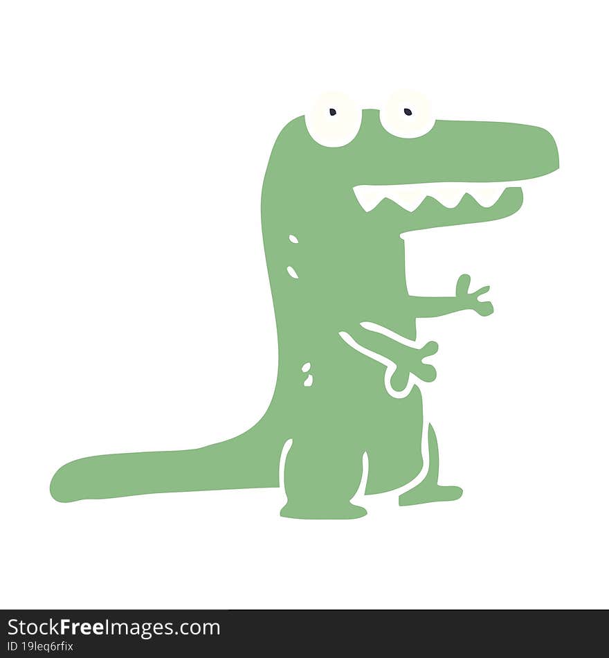 Cartoon Doodle Crocodile