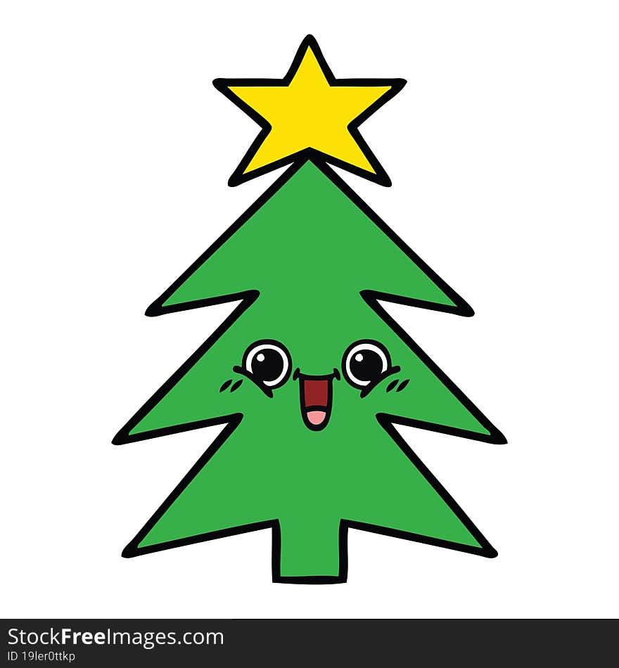 cute cartoon christmas tree