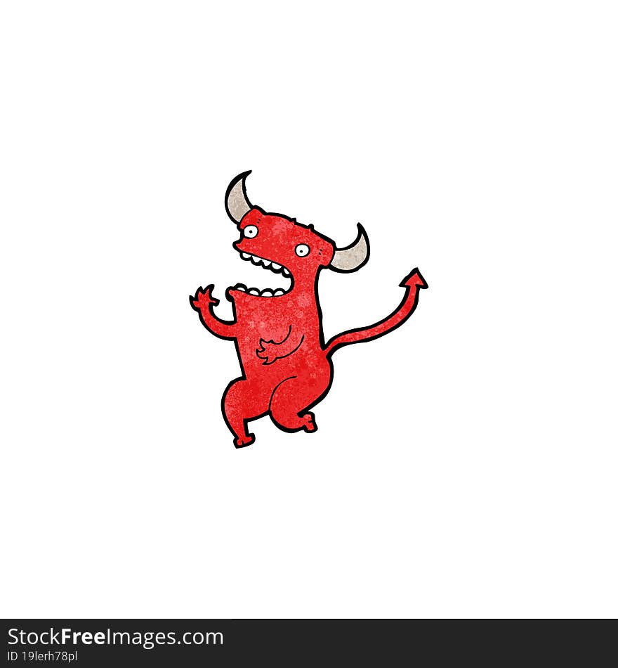 cartoon little devil