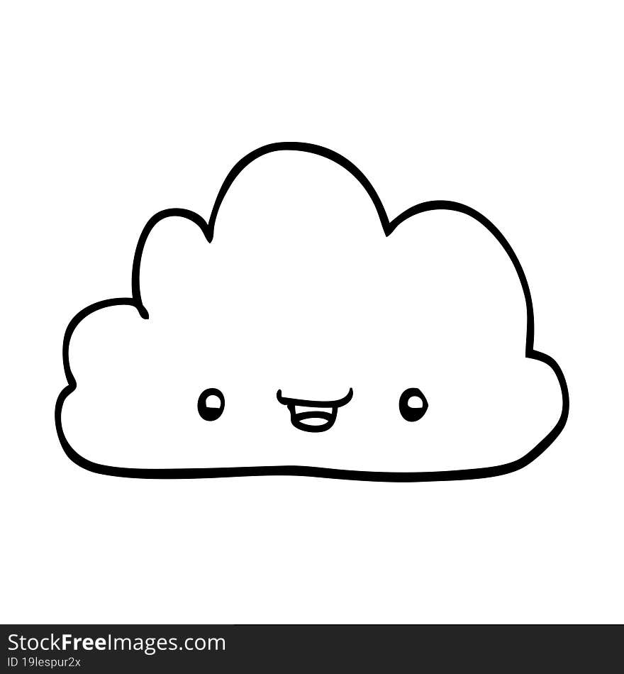 happy cartoon cloud