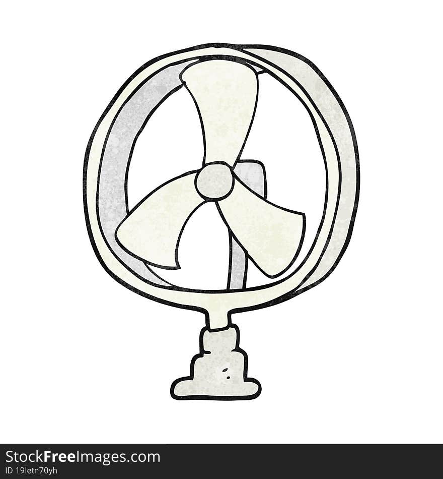 textured cartoon desk fan