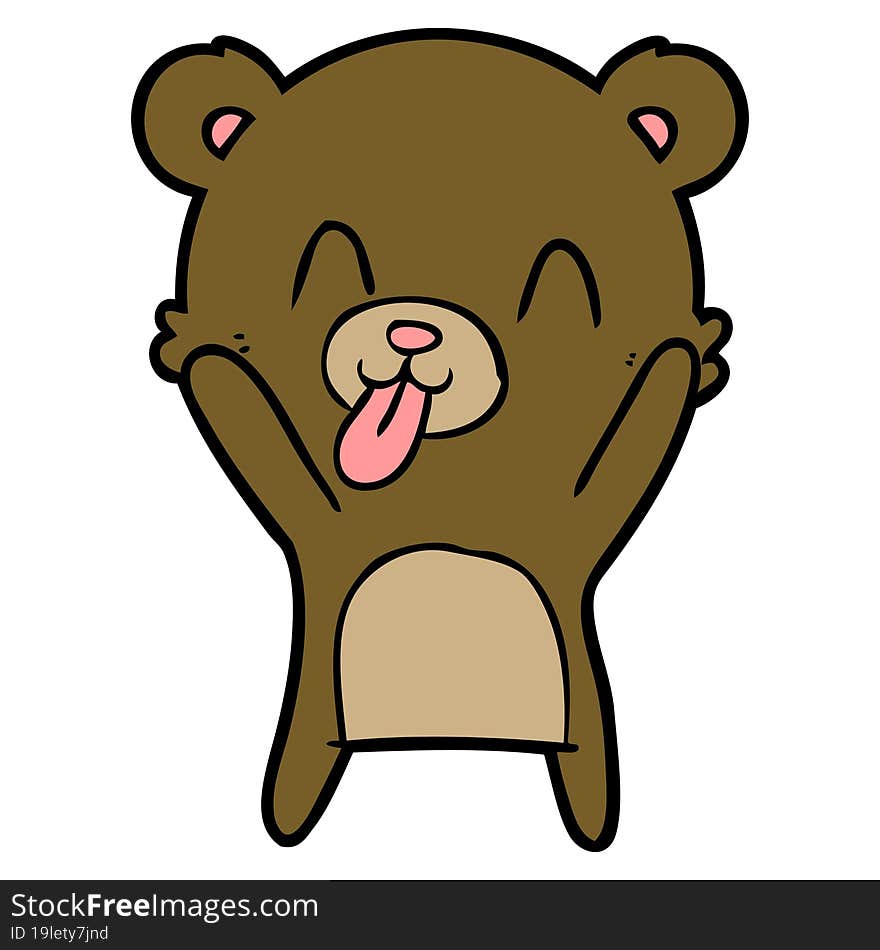 rude cartoon bear. rude cartoon bear