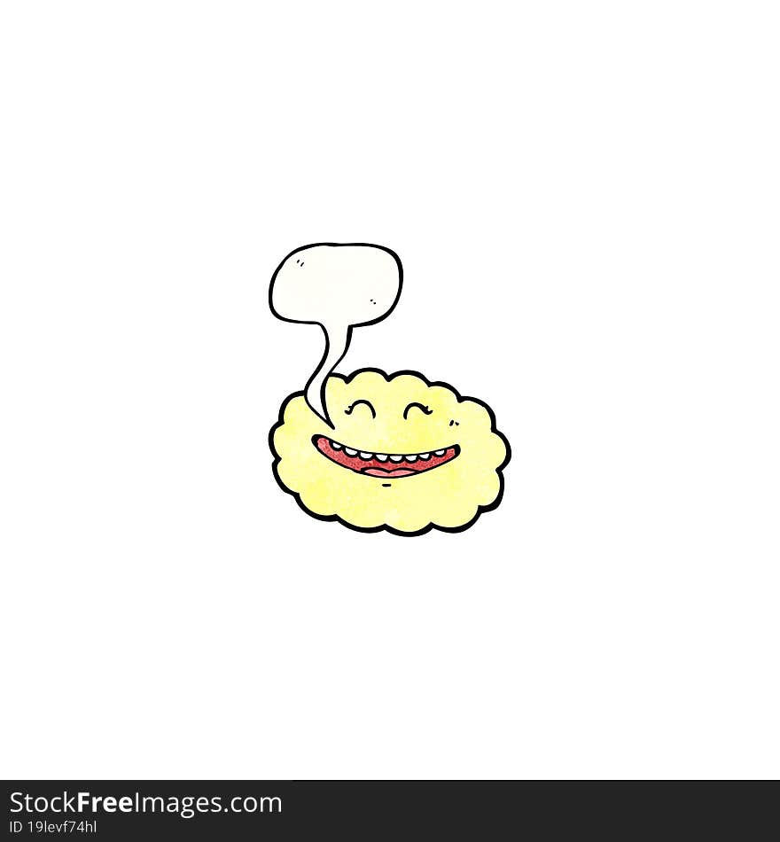 funny cartoon cloud with speech bubble