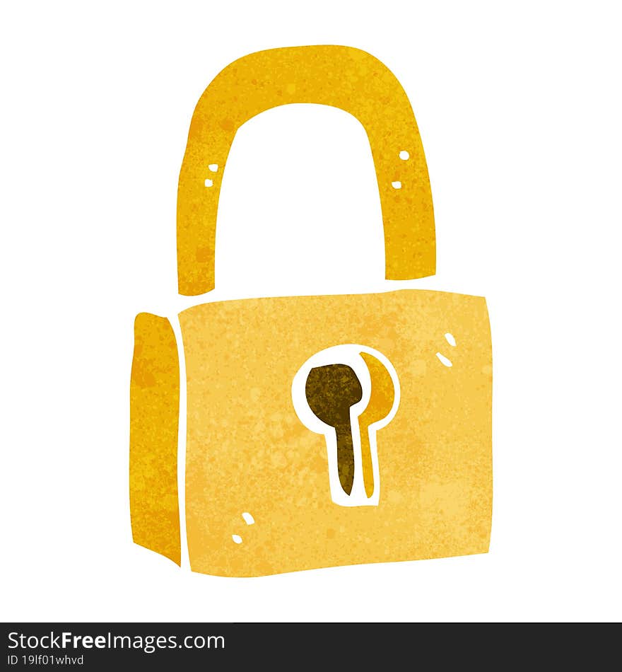 cartoon padlock