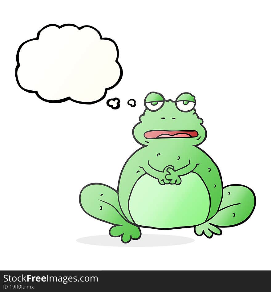 thought bubble cartoon frog