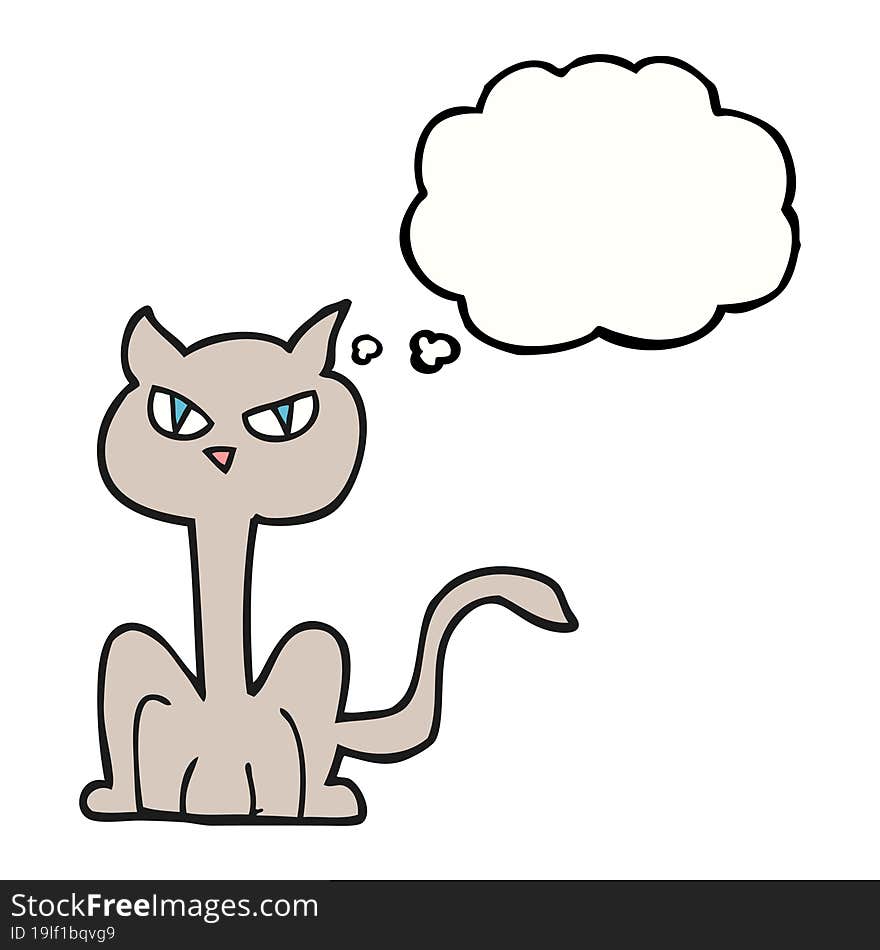 thought bubble cartoon angry cat