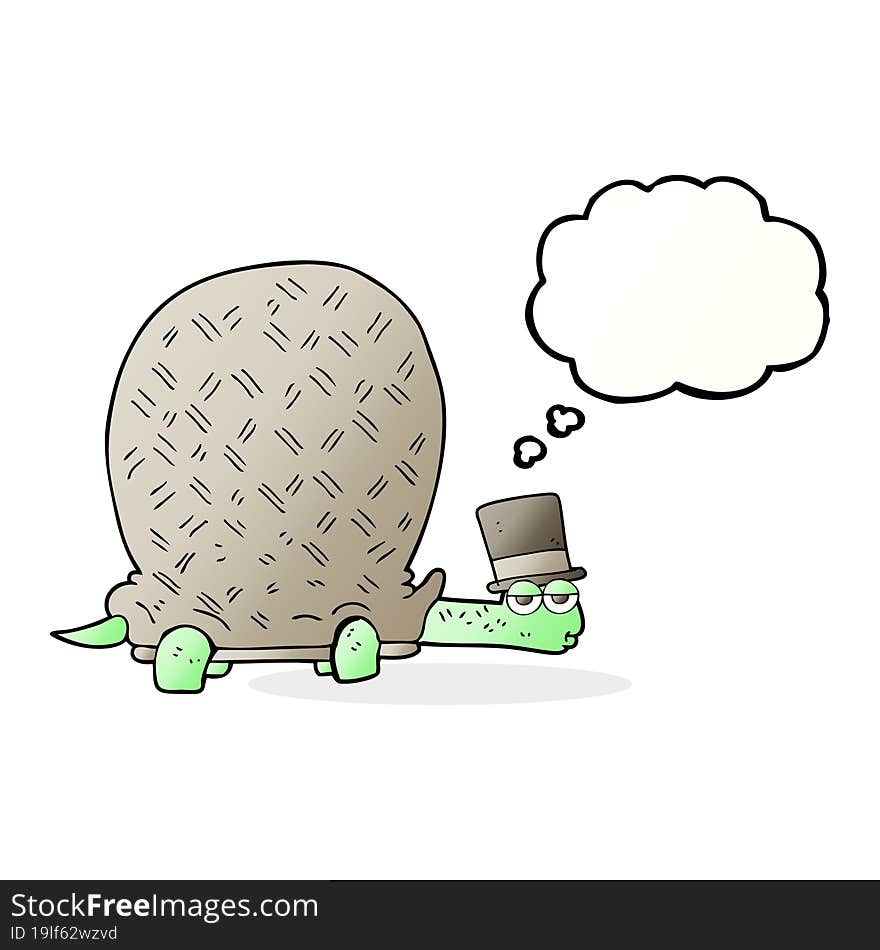 thought bubble cartoon tortoise