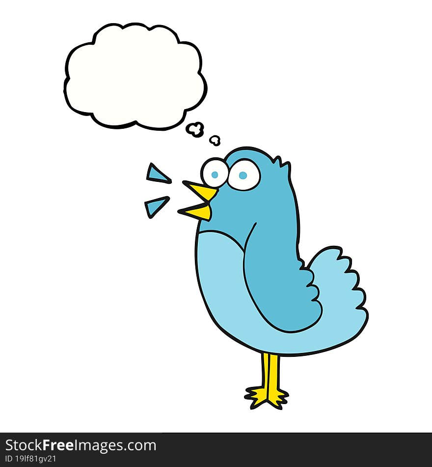 Thought Bubble Cartoon Bird