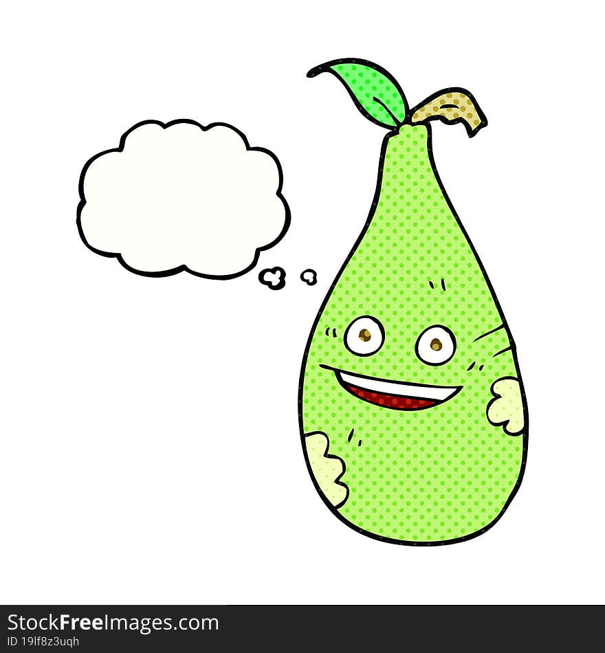 Thought Bubble Cartoon Pear