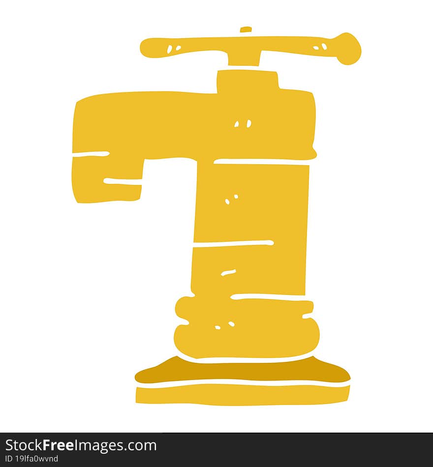 cartoon doodle gold plated faucet