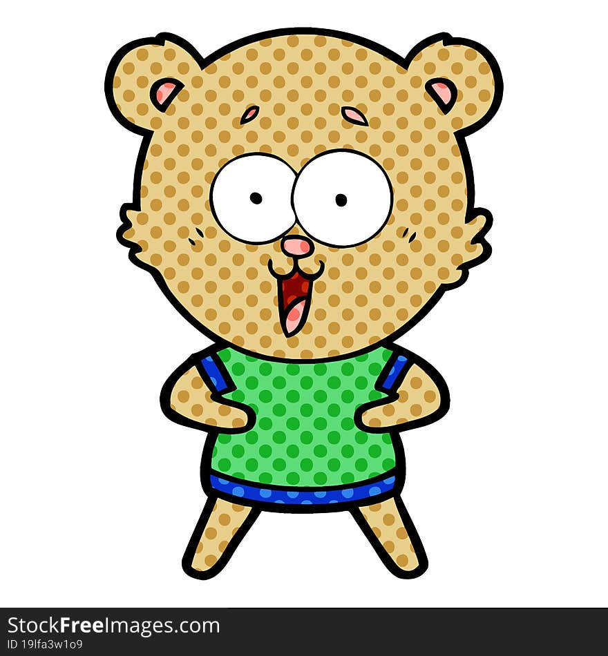 laughing teddy  bear cartoon. laughing teddy  bear cartoon