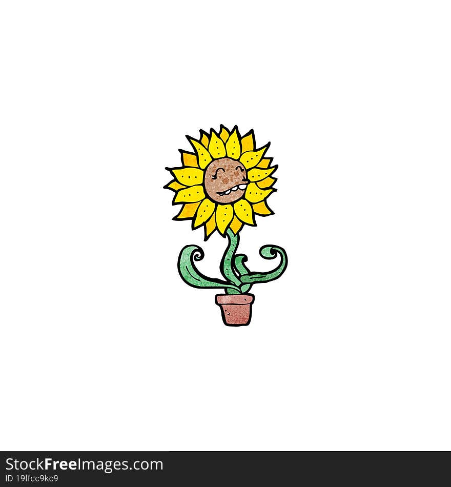 sunflower cartoon character