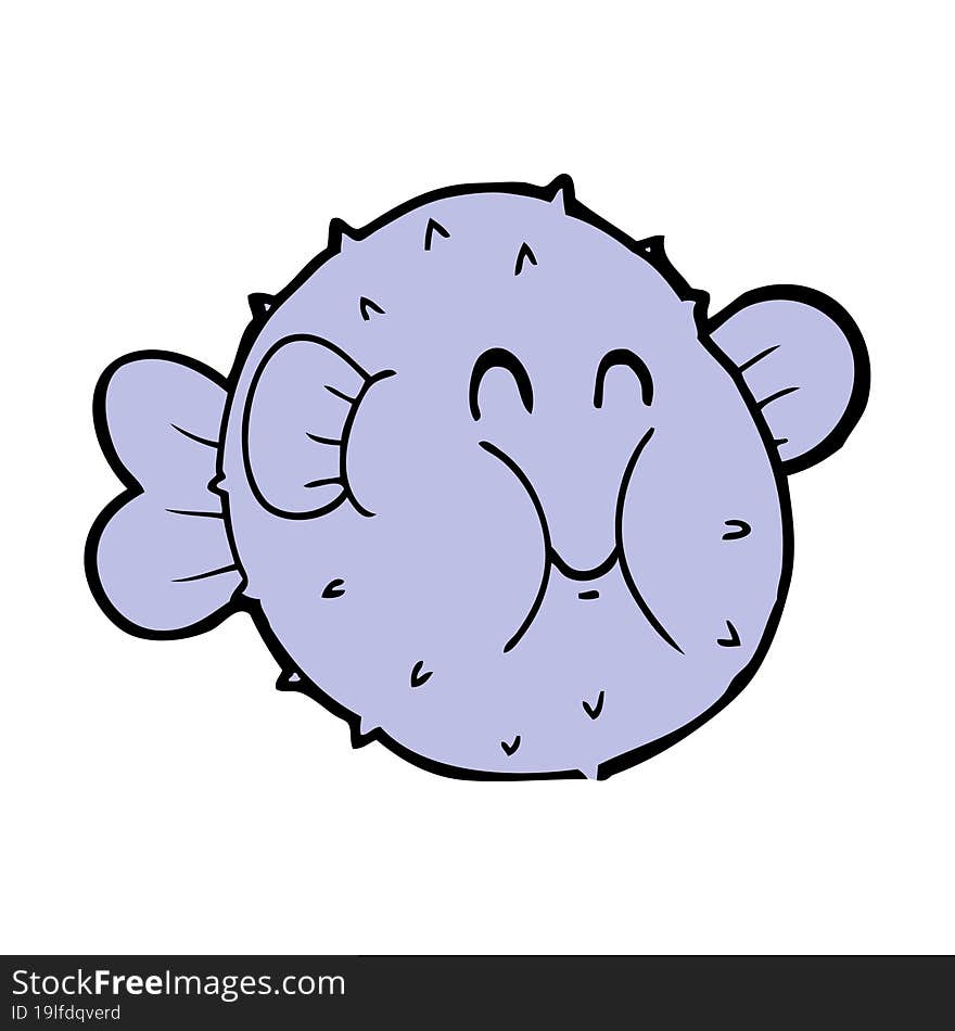 cartoon puffer fish