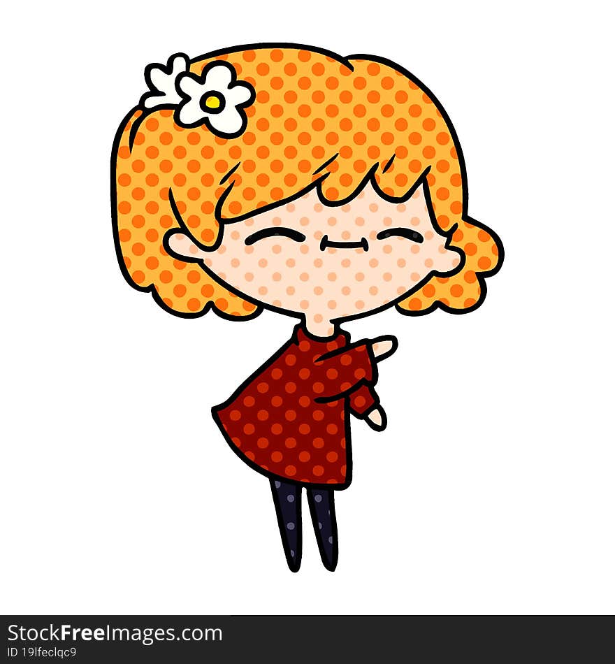 Cartoon Of Cute Kawaii Girl