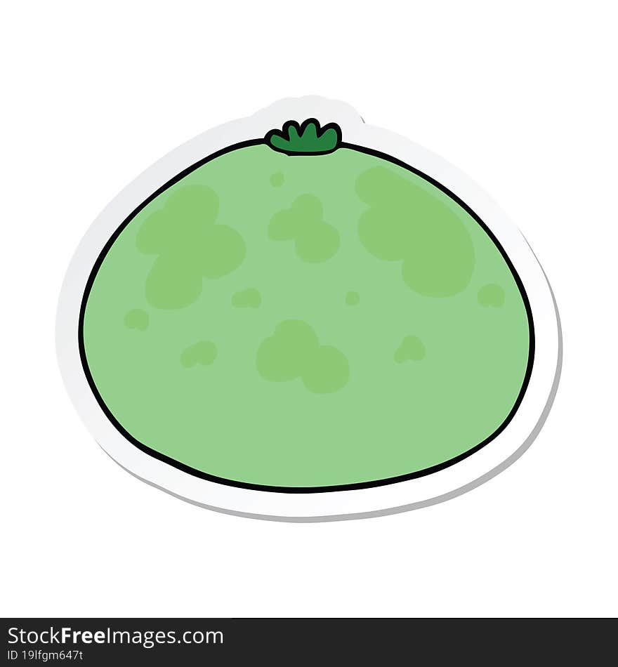 sticker of a cartoon squash