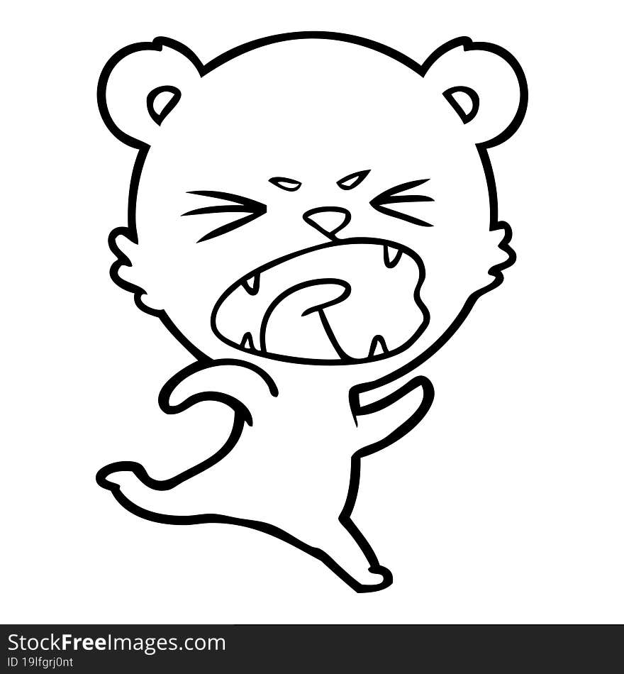 angry cartoon bear. angry cartoon bear