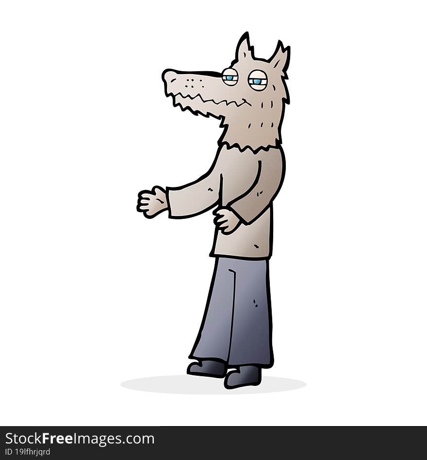 Cartoon Wolf Man