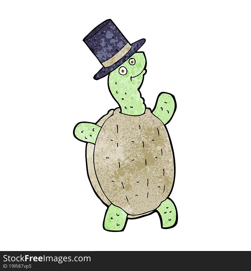 cartoon turtle in top hat