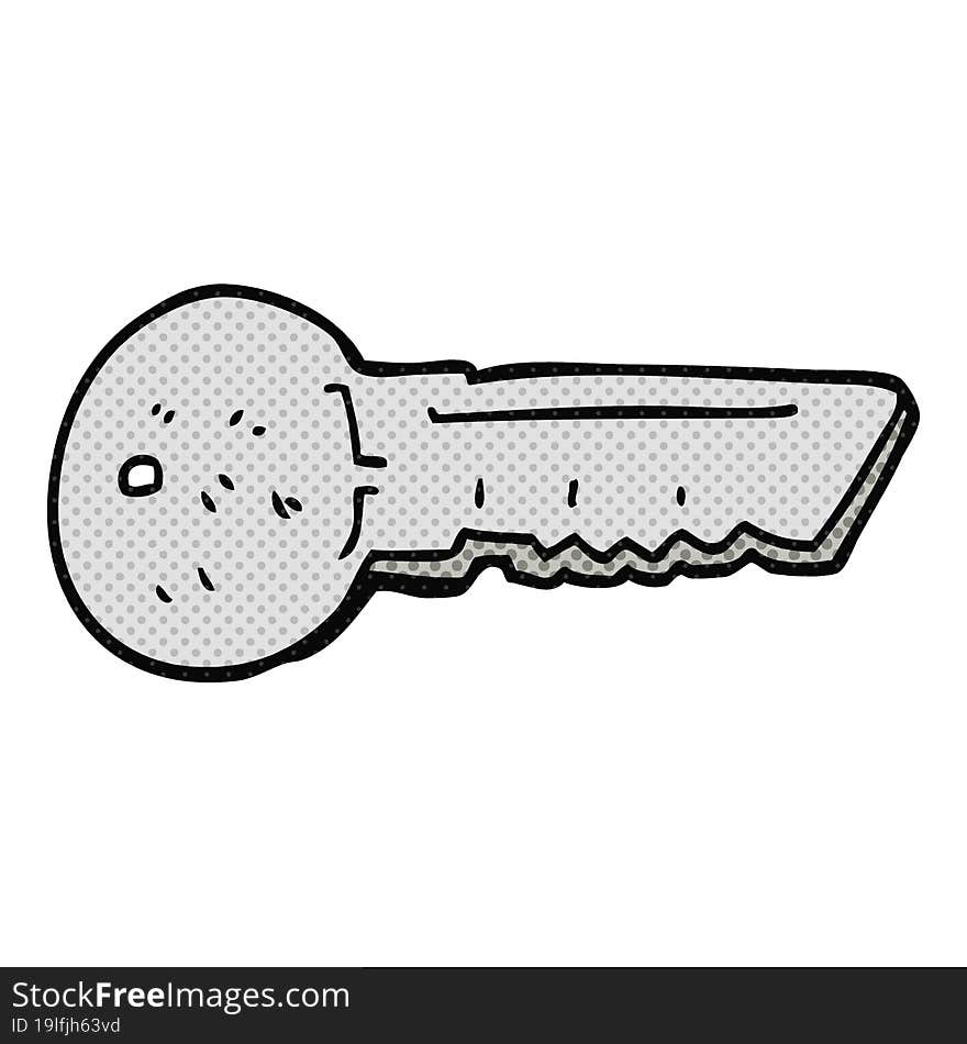 freehand drawn cartoon door key