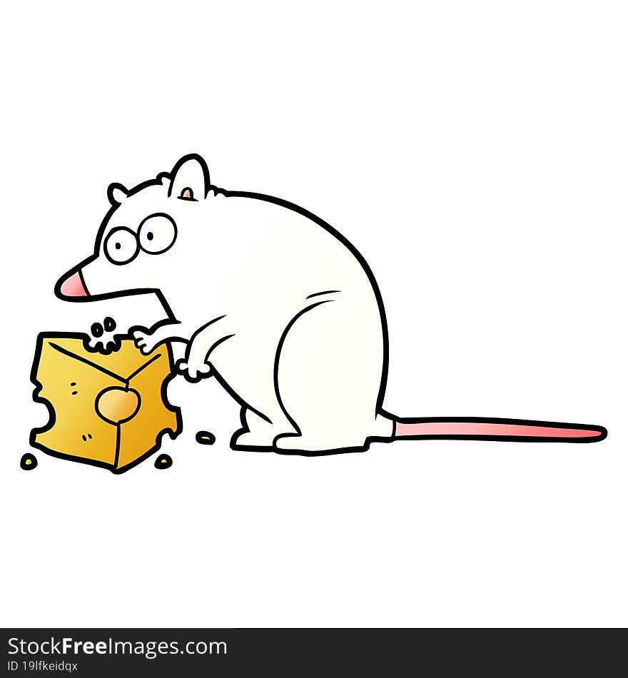 cartoon mouse with cheese. cartoon mouse with cheese