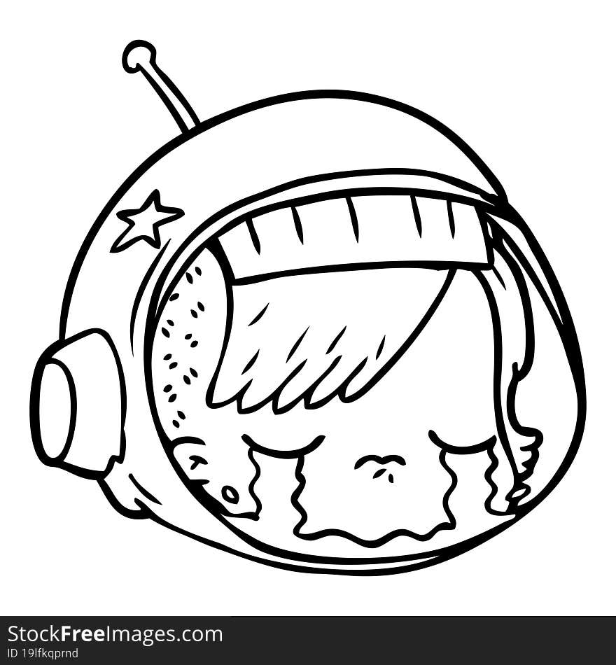 cartoon astronaut face crying. cartoon astronaut face crying