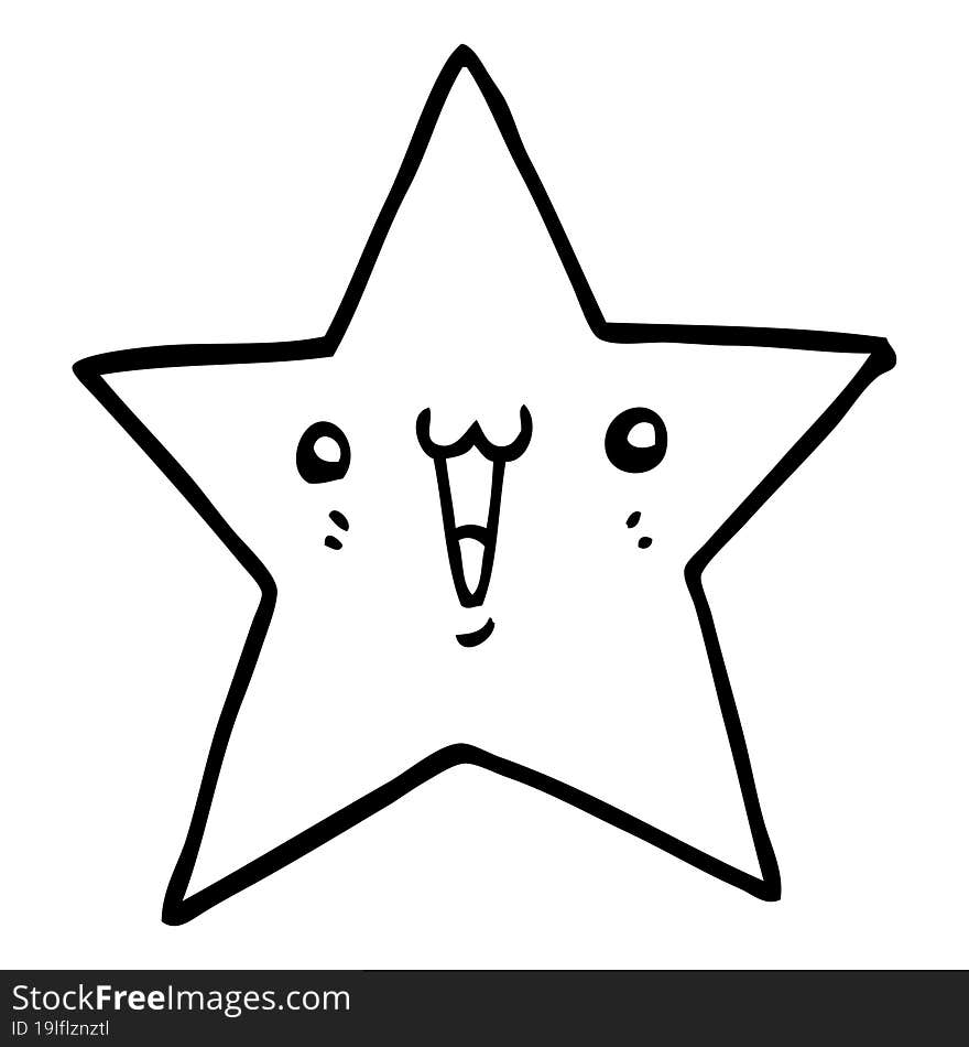 happy cartoon star