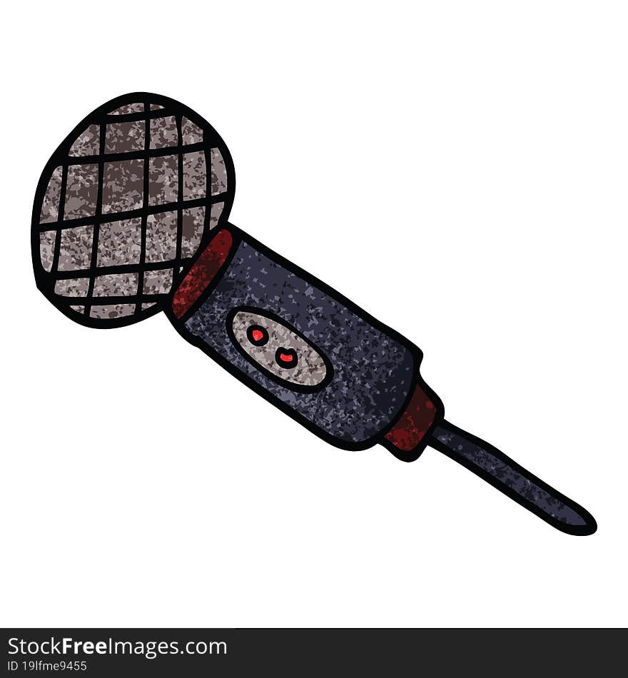 cartoon doodle microphone