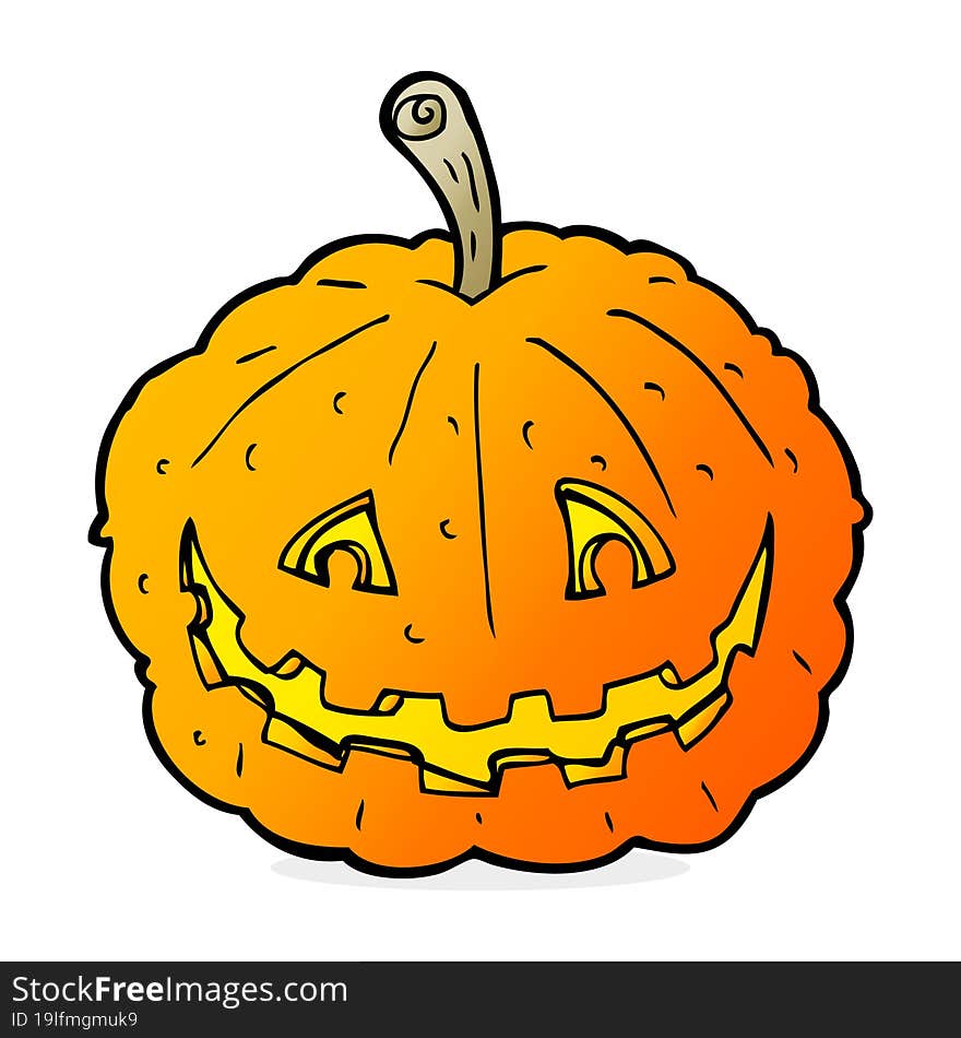 cartoon grinning pumpkin