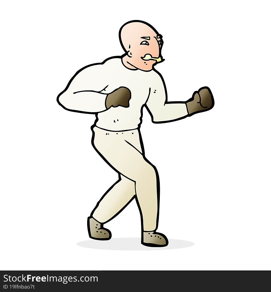 cartoon victorian boxer