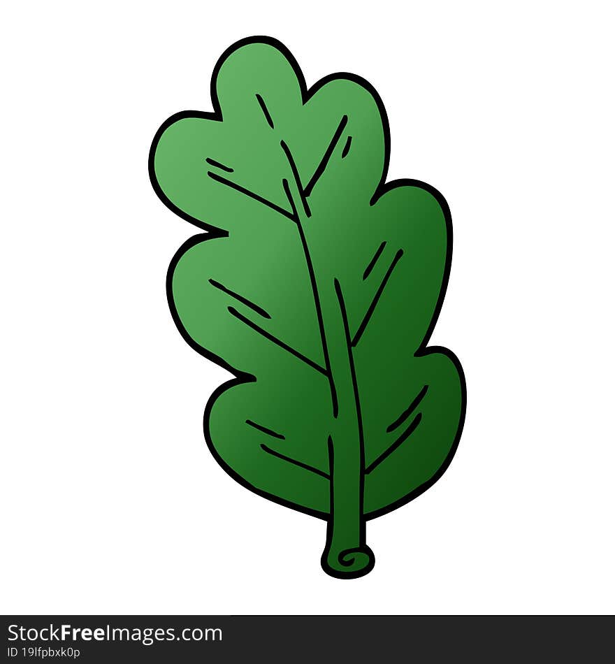 Cartoon Doodle Leaf