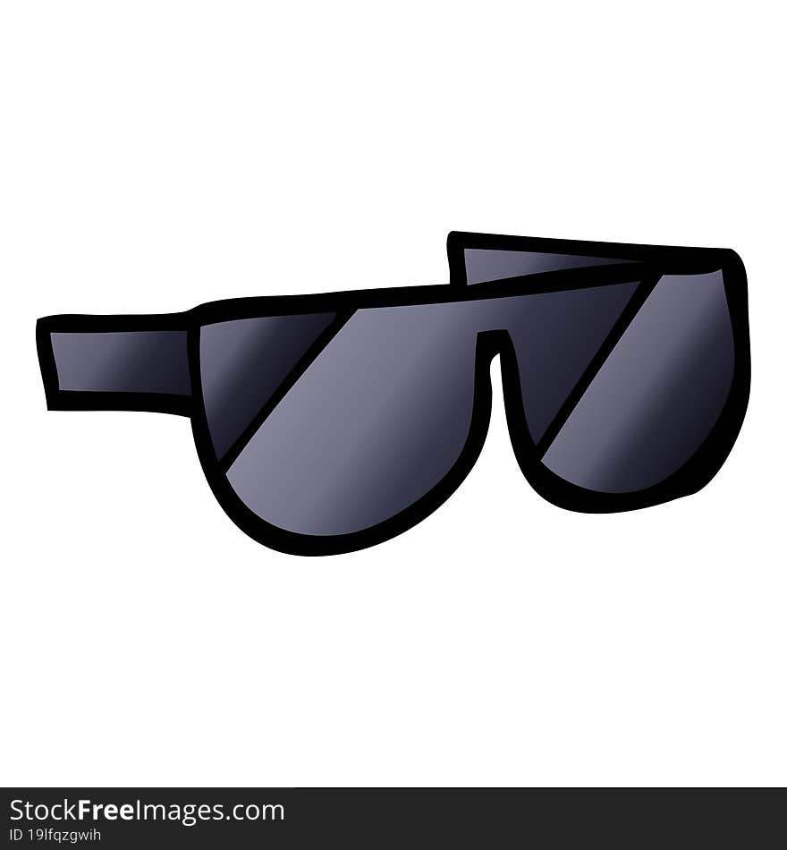 Vector Gradient Illustration Cartoon Sunglasses