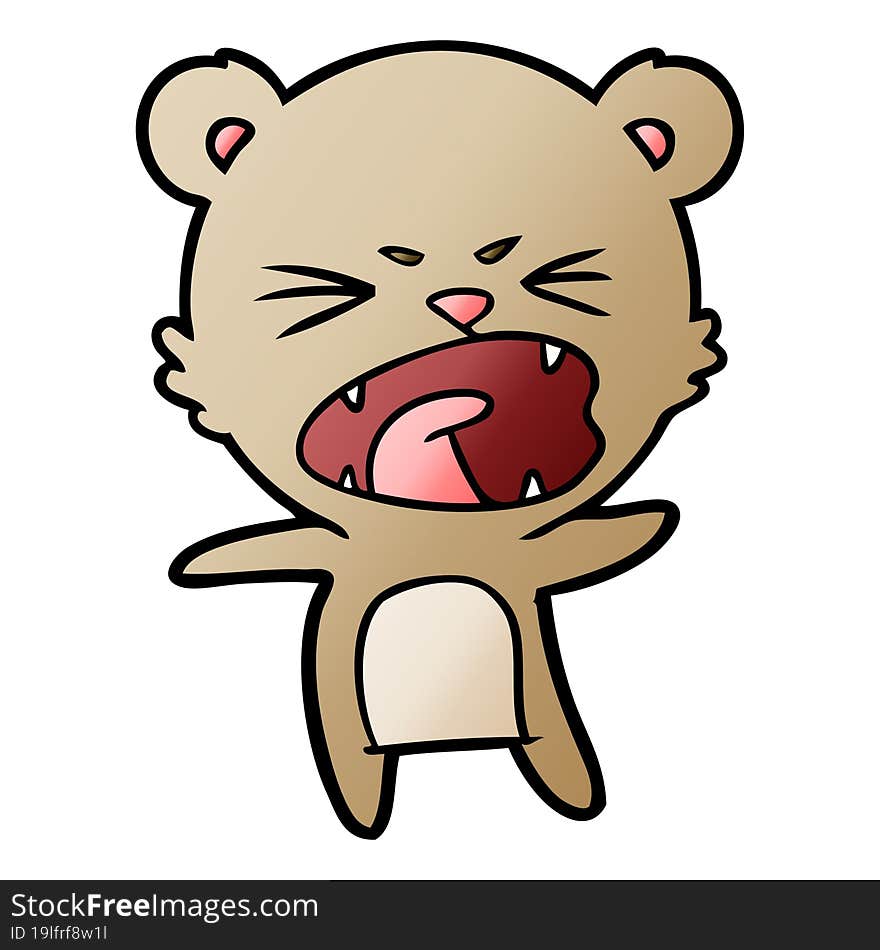 angry cartoon bear. angry cartoon bear