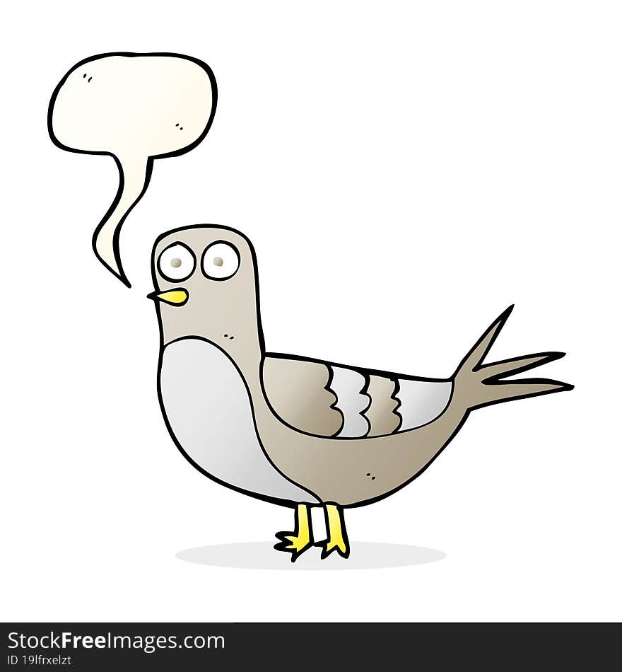 speech bubble cartoon pigeon