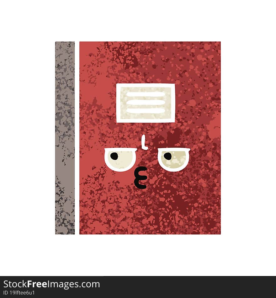 Retro Illustration Style Cartoon Notebook