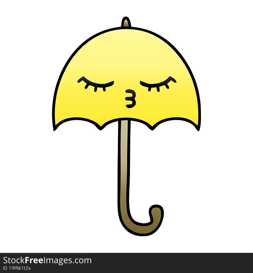 gradient shaded cartoon umbrella