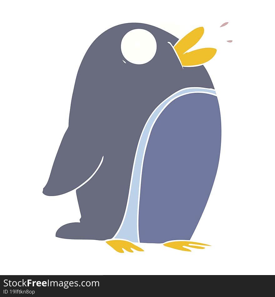 Flat Color Style Cartoon Penguin