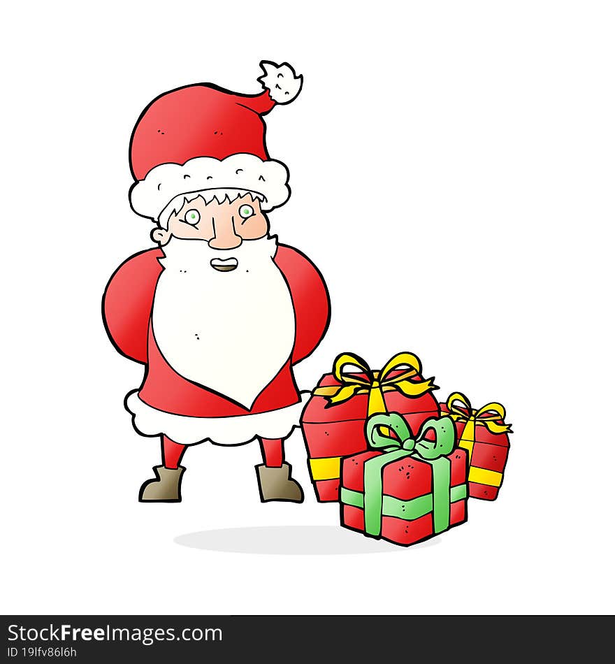 cartoon santa claus